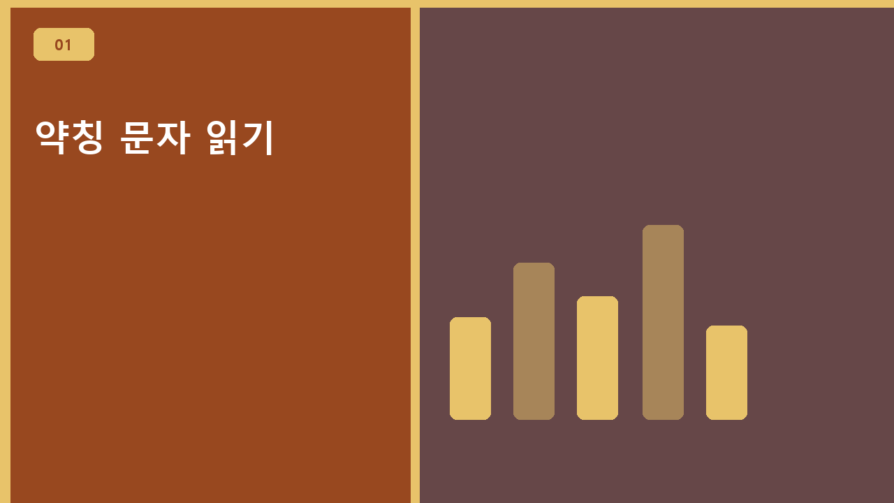 약칭 문자 읽기